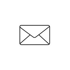 Line art mail icon with transparent background PNG and JPEG image for your business
