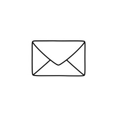 Line art mail icon with transparent background PNG and JPEG image for your business