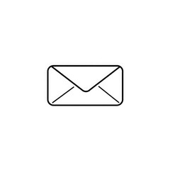 Line art mail icon with transparent background PNG and JPEG image for your business