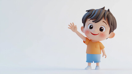 an adorable kawaii character of cute toddler