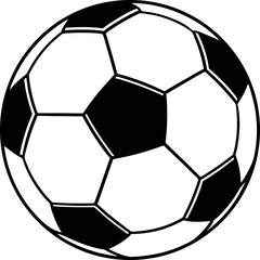 Classic black and white soccer ball silhouette