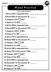 Place value worksheets for Grade 2
