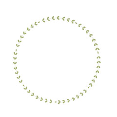 green leaves arranged in a circle