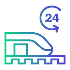 underground Line Gradient Icon