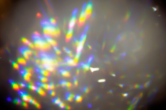 Colorful diamond glitter rainbow glow light flare sparks abstract overlay texture