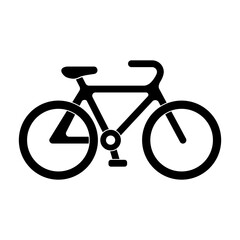Fototapeta premium Bicycle bike icon black and white vector