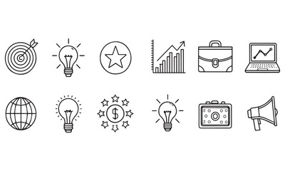 Marketing Strategy Line Icon Collection
