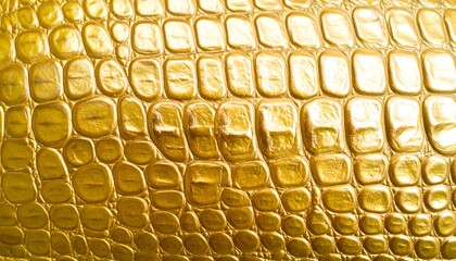 Obraz premium Gold crocodile embossed leather texture