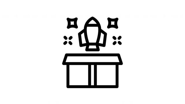 launch minimalist stroke animation