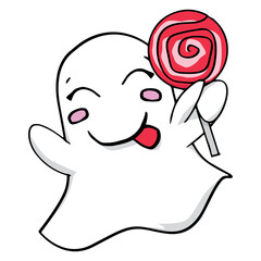 ghost with candy