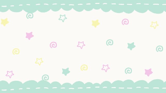 かわいいフリルのループ4Kフレーム背景