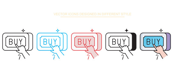 buy Button icon design with white background stock illustration