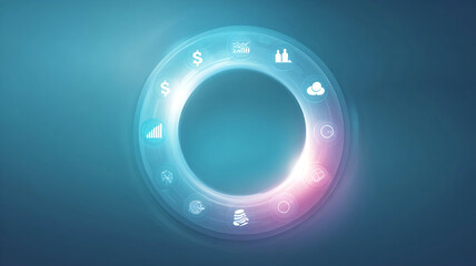 A refined corporate ring chart with balanced labels and subtle gradients. The composition highlights proportional comparisons and supports quick KPI scanning.