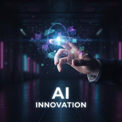 AIイノベーションを象徴する抽象的なCG映像