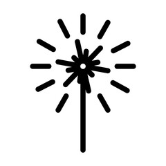 fireworks line icon
