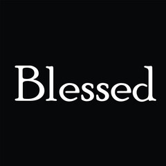 Blessed Elegant Wordmark on Black background