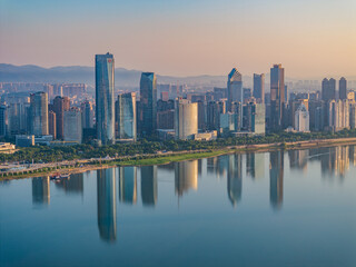 Naklejka premium Shanghai City Skyline