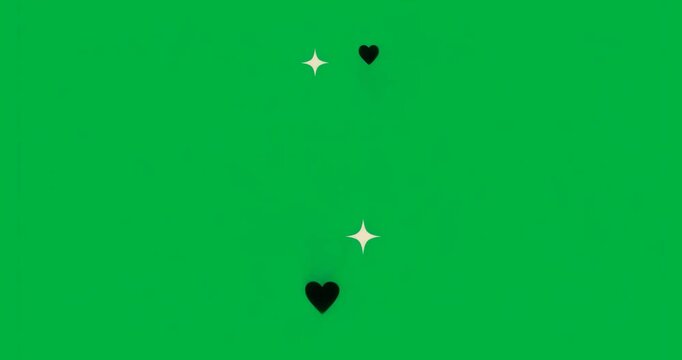Pixel blobs emerging sparking hearts pulsing glints shifting noise fading on transparent canvas