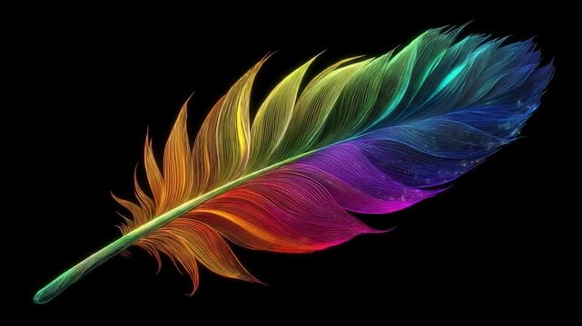 Colorful feather abstract