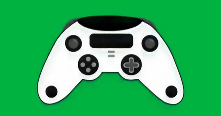 Every second blue aura pulsating around white gaming controller on clear canvas emphasizing shape - Powered by Adobe