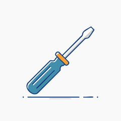 Screwdriver Icon Simple Tool Illustration for Repair, Maintenance, and DIY Projects