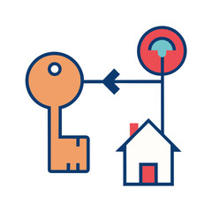 Key to home ownership and security concept