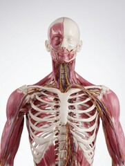 Detailed Anatomical Torso Model  Human Muscles, Bones, and Vessels
