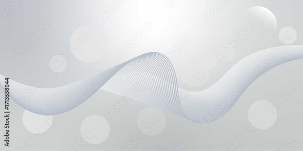 Poster modern abstract background with wavy lines. digital future technology concept. vector illustration.