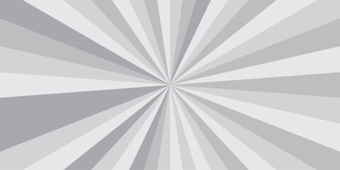 sunburst pattern white and gray design. Vintage sunrays illustration swirl line. sun beam vector banner design pop art comic burst gradient concept pattern.	