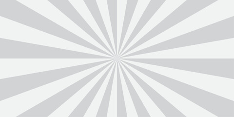 sunburst pattern white and gray design. Vintage sunrays illustration swirl line. sun beam vector banner design pop art comic burst gradient concept pattern.	