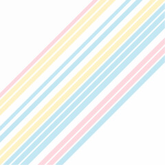 Pastel Pink Yellow and Blue Diagonal Stripes Pattern.