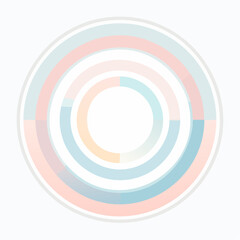 Abstract Circular Diagram with Pastel Colors and Segmented Arcs.