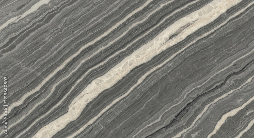 Poster grey marble texture with diagonal veins stone pattern surface background