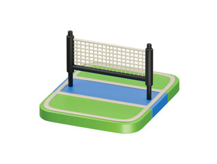 pickleball court icon 3d illustration render