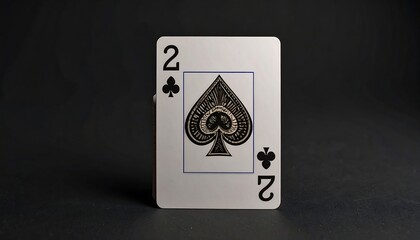 Close-up playing card, black & white