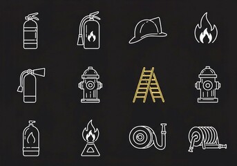 A collection of vector icons and symbols for web design, business, and health-related illustrations