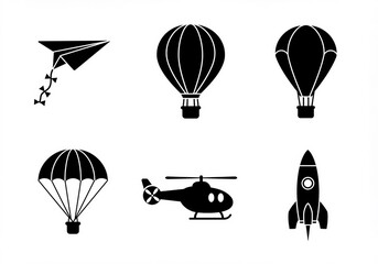 Bright vector illustration of colorful hot air balloons flying in the sky for a fun travel adventure