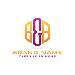 Initial B & B abstract logo template vector