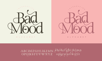 Elegant Bad Mood Display Alphabet with Stylish Decorative Letters