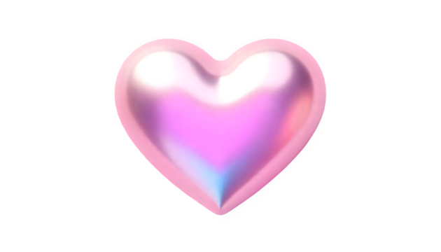 editable cute cut out pink heart, isolated in whithe background