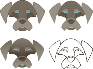 ROBOTIC DOG FACE VIEWED FROM THE FRONT