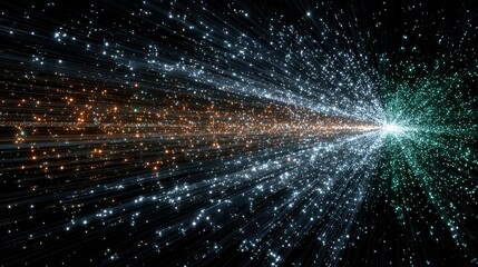 Obraz premium Quantum teleportation experiments demonstrate the feasibility of ultra-secure data transmission over long distances, laying foundations for quantum internet infrastructure.