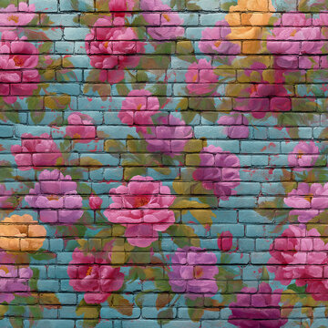 colorful brick wall