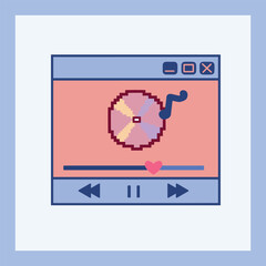 A Pixel Music Player Interface