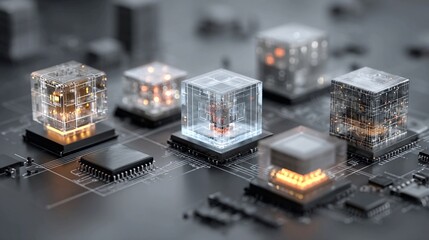 Quantum-encrypted communication modules synchronizing decentralized financial networks and ensuring secure real-time validation across hybrid digital economic infrastructures.