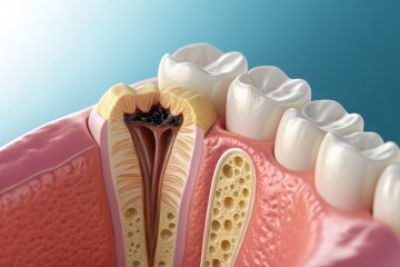 Tooth decay anatomy dental health illustration