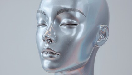 Silvered Serenity. A Vision in Monochrome Calmness Encapsulated in Metallic Form.