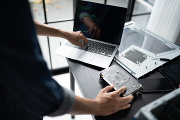 IT Engineer installing Hardware Equipment Development Facility Engineer  Maintenance computer...