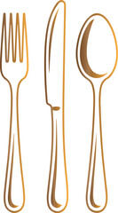 Utensil Silhouette Vector Set,Fork Knife Spoon Black IconsFork ,Cutlery Vector Silhouette Icon Set