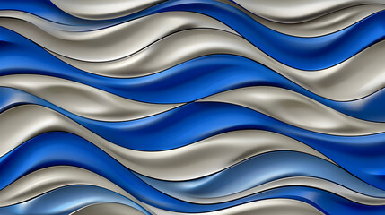 Stylish abstract image featuring flowing blue silver waves, perfect backgrounds design projects.